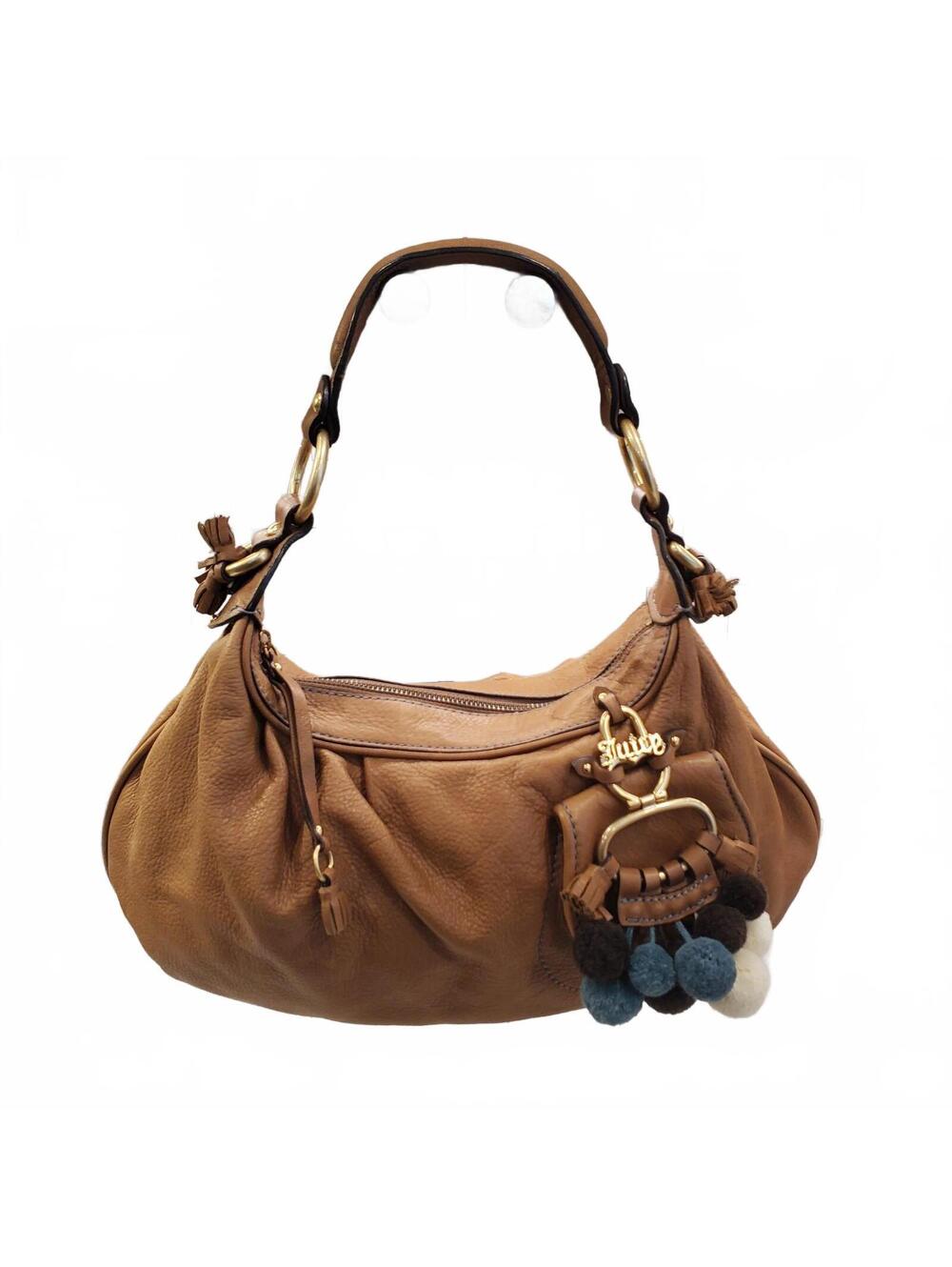 Vintage Juicy Couture Tan leather Hobo Bag Y2K 90s